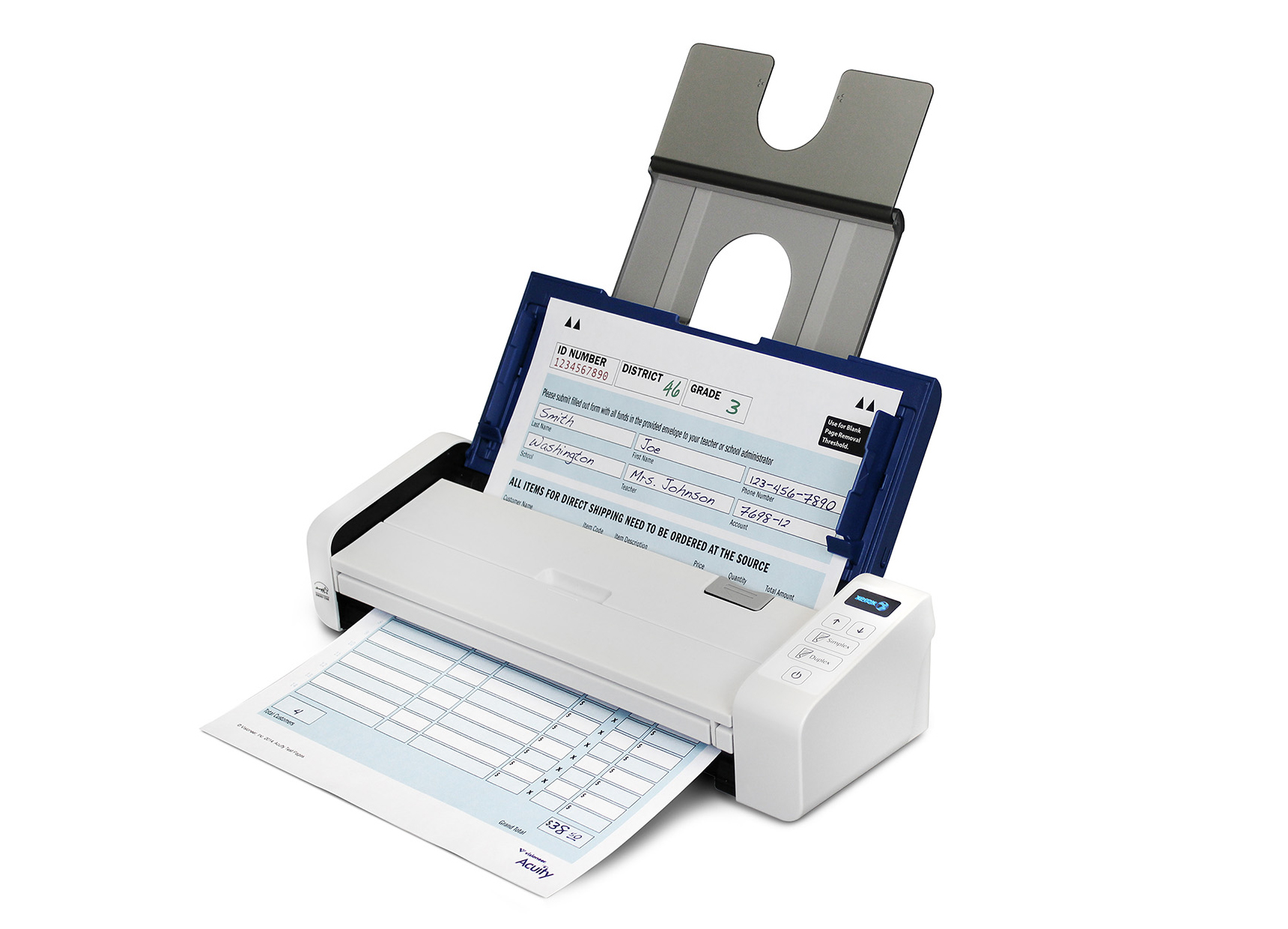 Scanner portable recto-verso